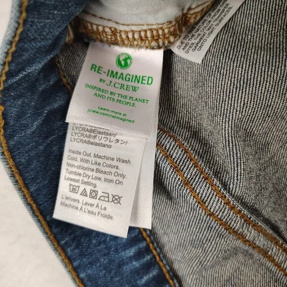 J.Crew High-Rise Crop Flare Jeans Womens sz 27 Button Fly Re- Imagined - Picture 5 of 11